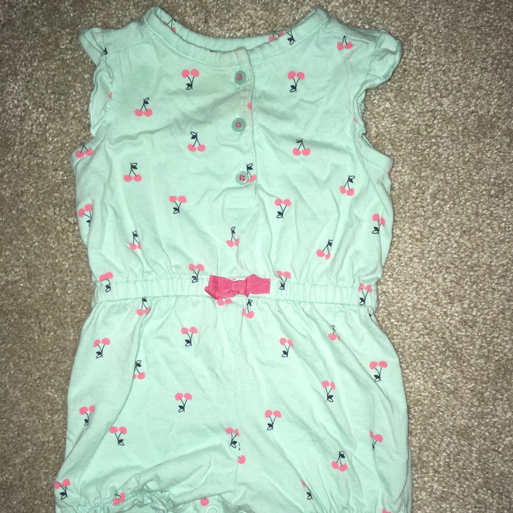 Cherry romper by carters size 3-6 (shorts)